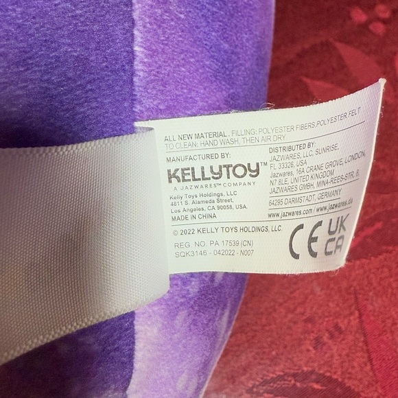 Squishmallows 12" Easton Anglerfish Purple Plush Angler Fish Beach Sealife Squad - Picture 4 of 8